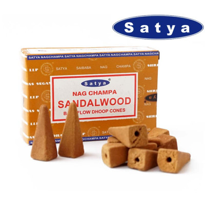 Satya Back Flow cones SANDALWOOD Сандалове дерево