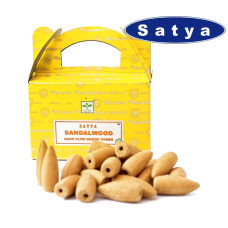 Satya Back Flow cones SANDALWOOD Сандалове дерево 24 конуси Satya Back Flow cones SANDALWOOD Сандалове дерево 24 конуси