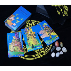 Набір з картами Таро Gold Foil Tarot blue Набір з картами Таро Gold Foil Tarot blue