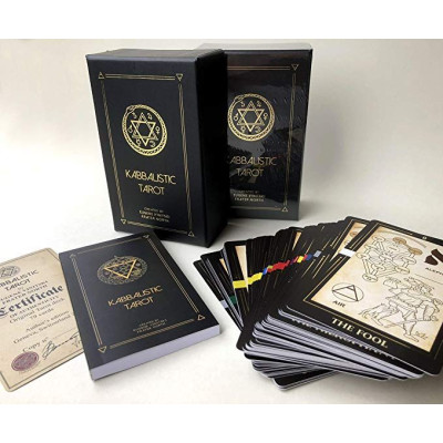Карты Таро Каббалистическое таро Kabbalistic tarot Tarotmania (Чёрные с золотым тиснением)